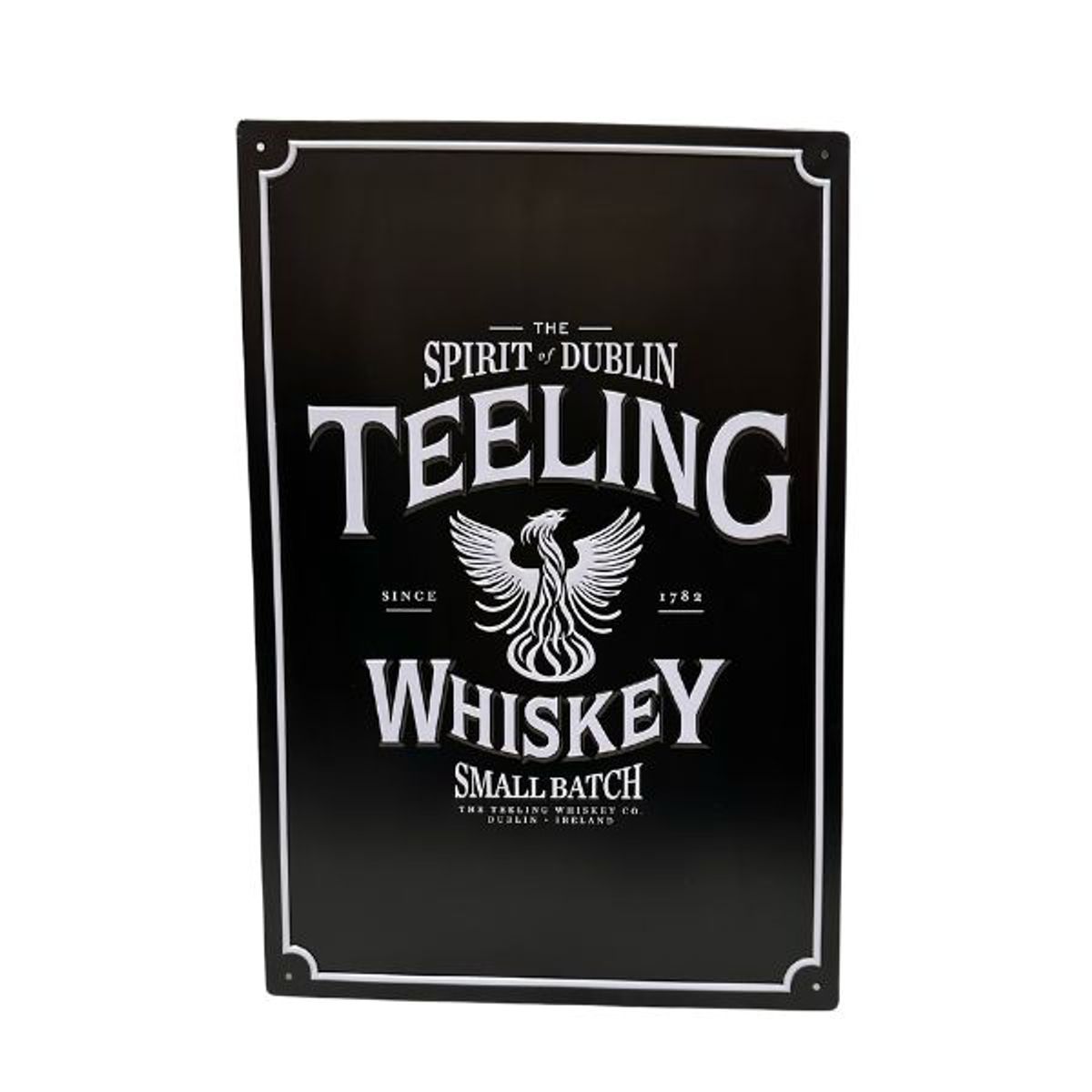 Teeling Metal Skilt Sort