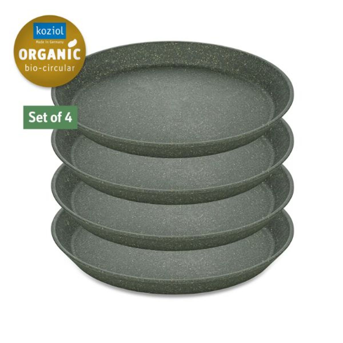 Koziol Connect Plate Ø20,5cm 4 Stk. Ash Grey