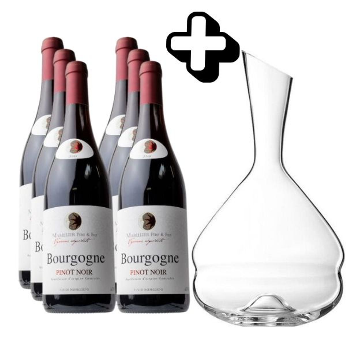 Marillier Bourgogne 6 Fl. + Decanter