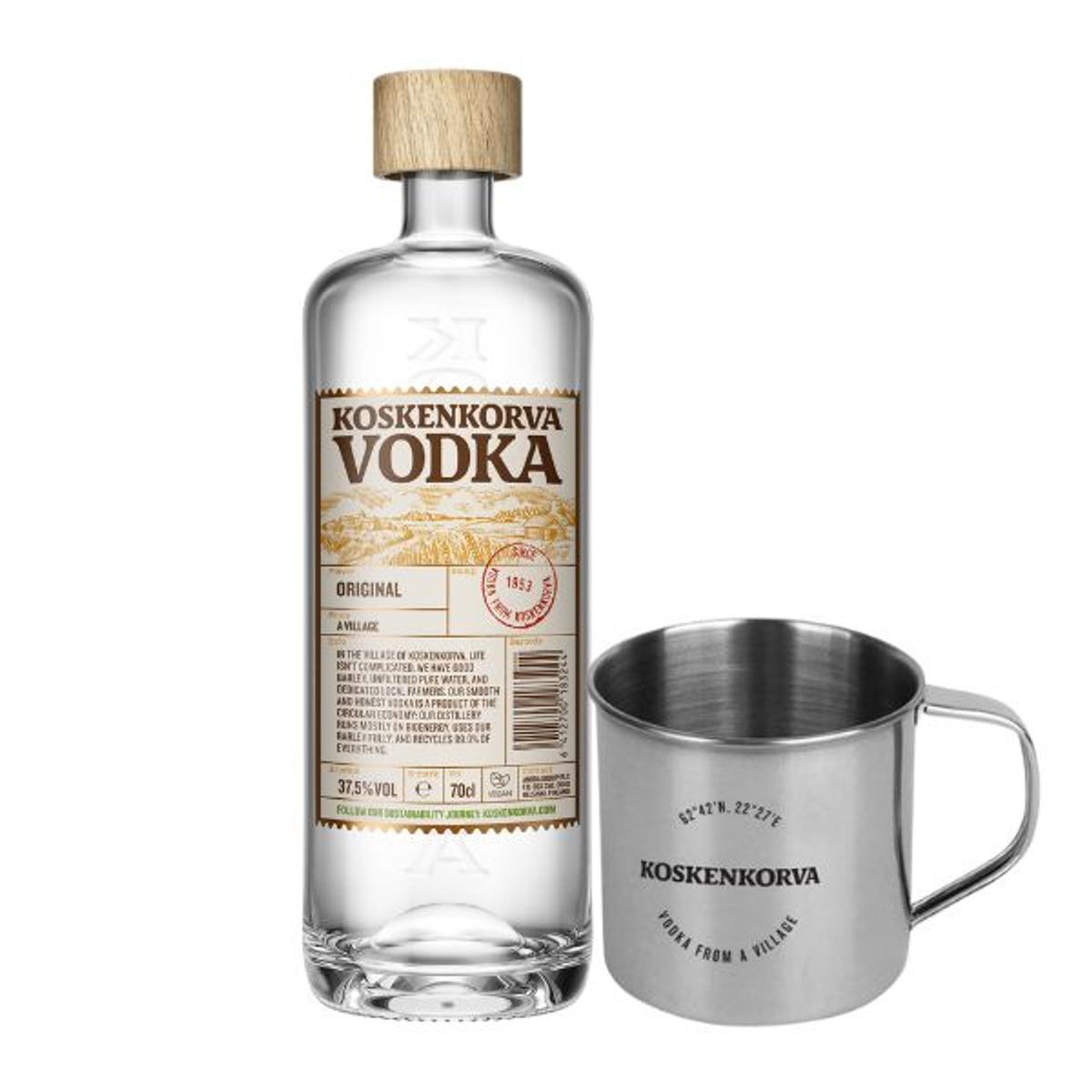 Koskenkorva Vodka Fl 70 + Moscow Mule Kop