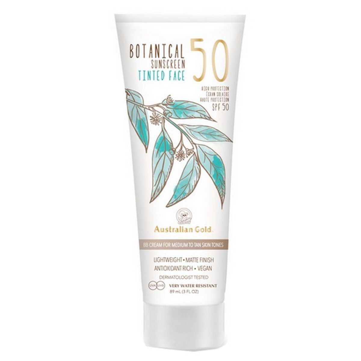 Australian Gold - Botanical Tinted Face SPF 50 Medium To Tan - 89 ml