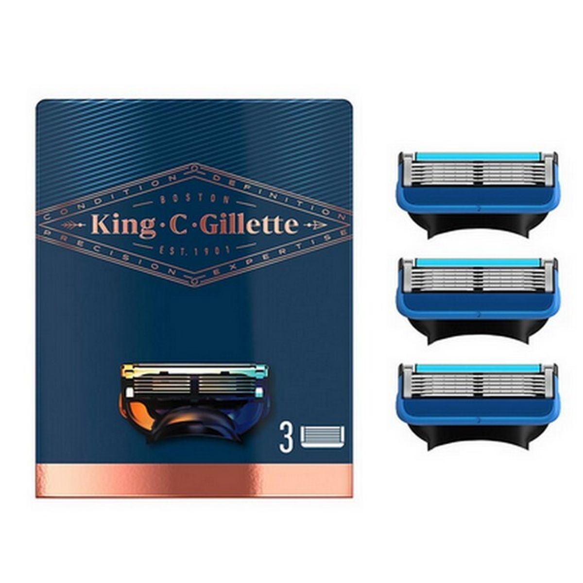 Gillette - King C. Barberblade - 3 Stk.