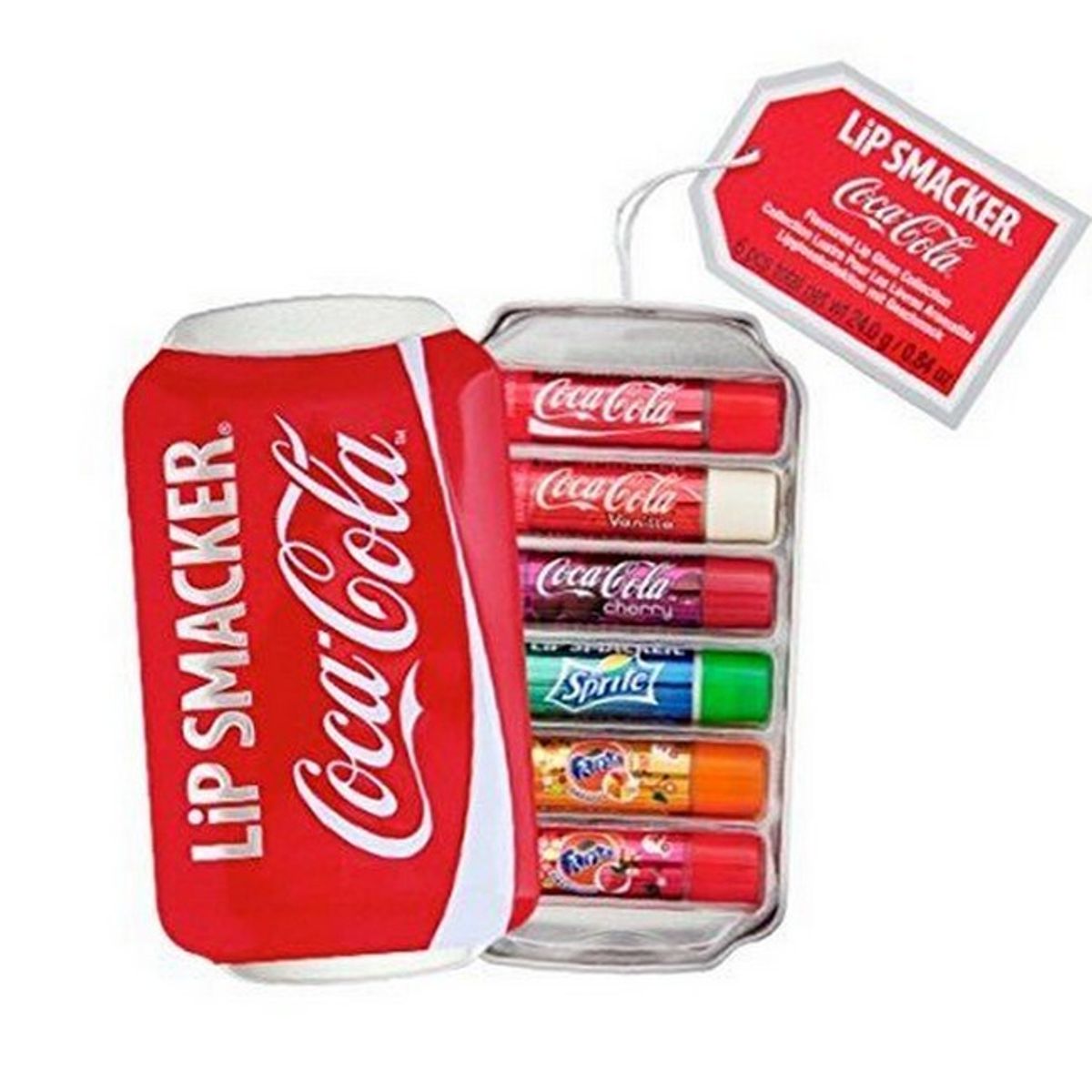 Lip Smacker - Mixed Coca Cola Lip Balms Tin Box - 6 stk