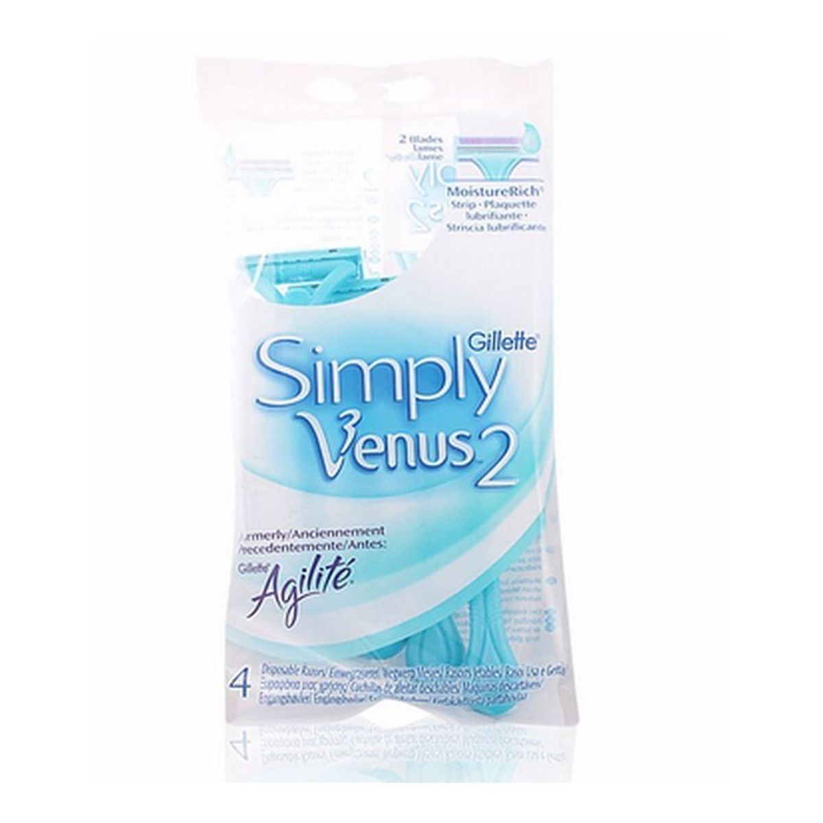 Gillette - Simply Venus 2 Engangsskrabere - 4 Pak