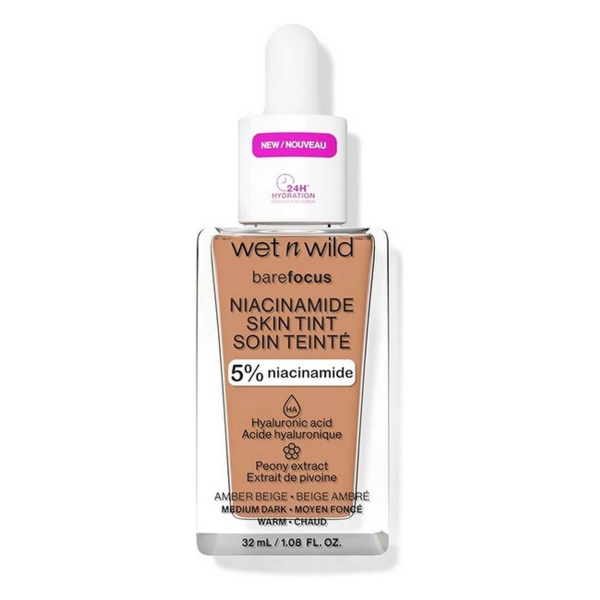 Wet n Wild - Bare Focus Niacinamide Skin Tint - Amber Beige - 32 ml