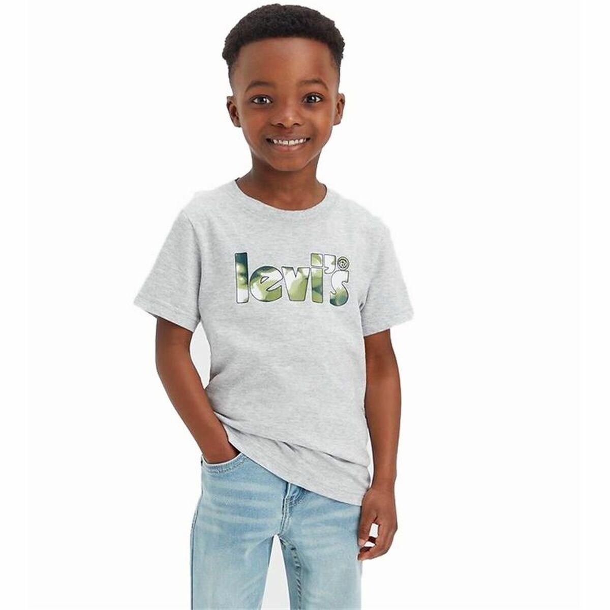 T-shirt Levi's Camo Poster Logo Gray Grå 8 år