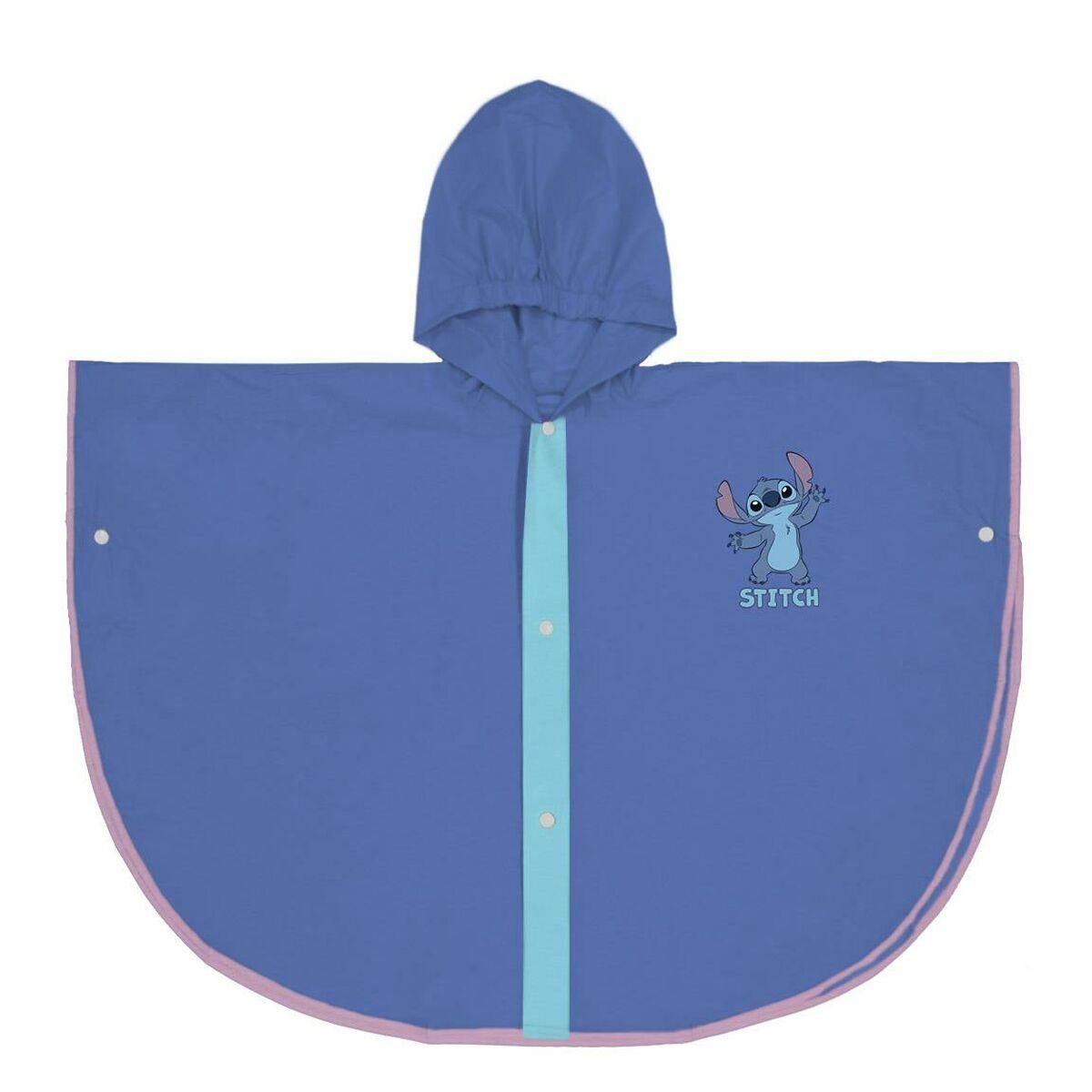 Vandtætte Poncho med Hætte Stitch Blå 3-4 år