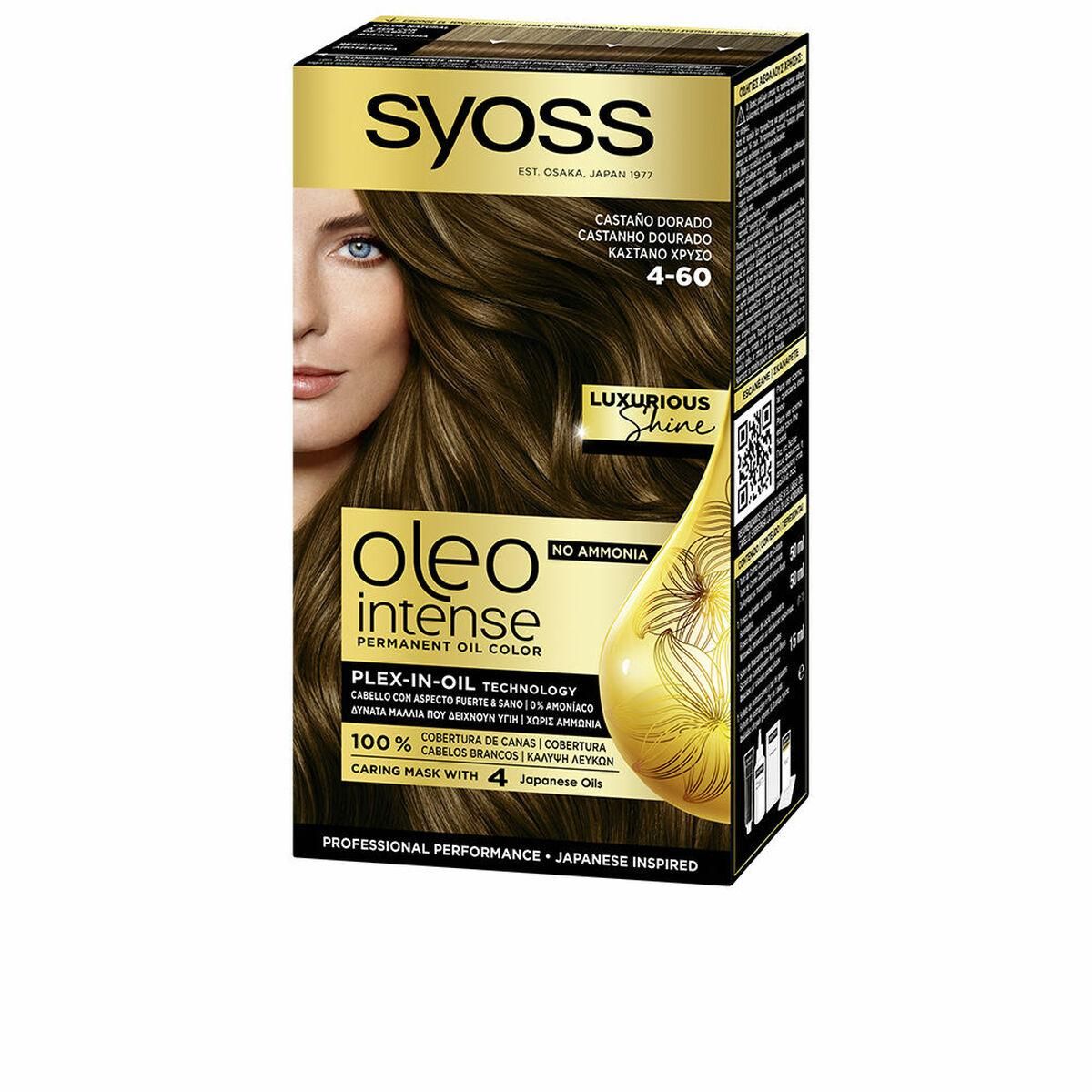 Permanent Farve Syoss Oleo Intense Uden ammoniak Nº 4-60 Gylden Kastanje