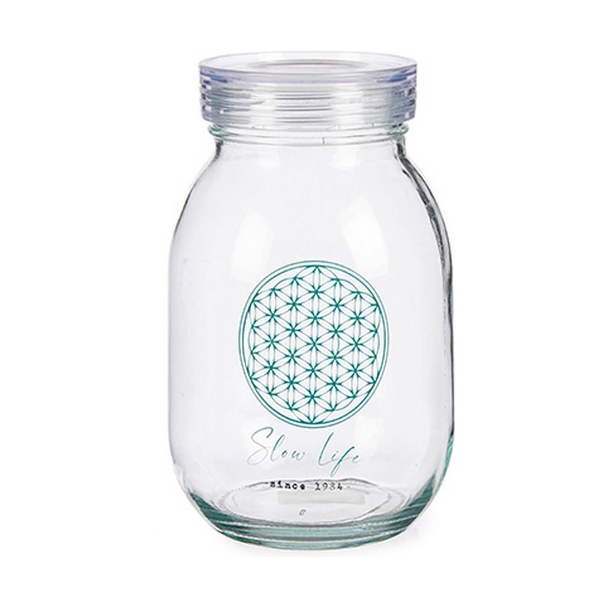 Blik Slow Life Gennemsigtig Glas (1800 ml) (4 enheder)