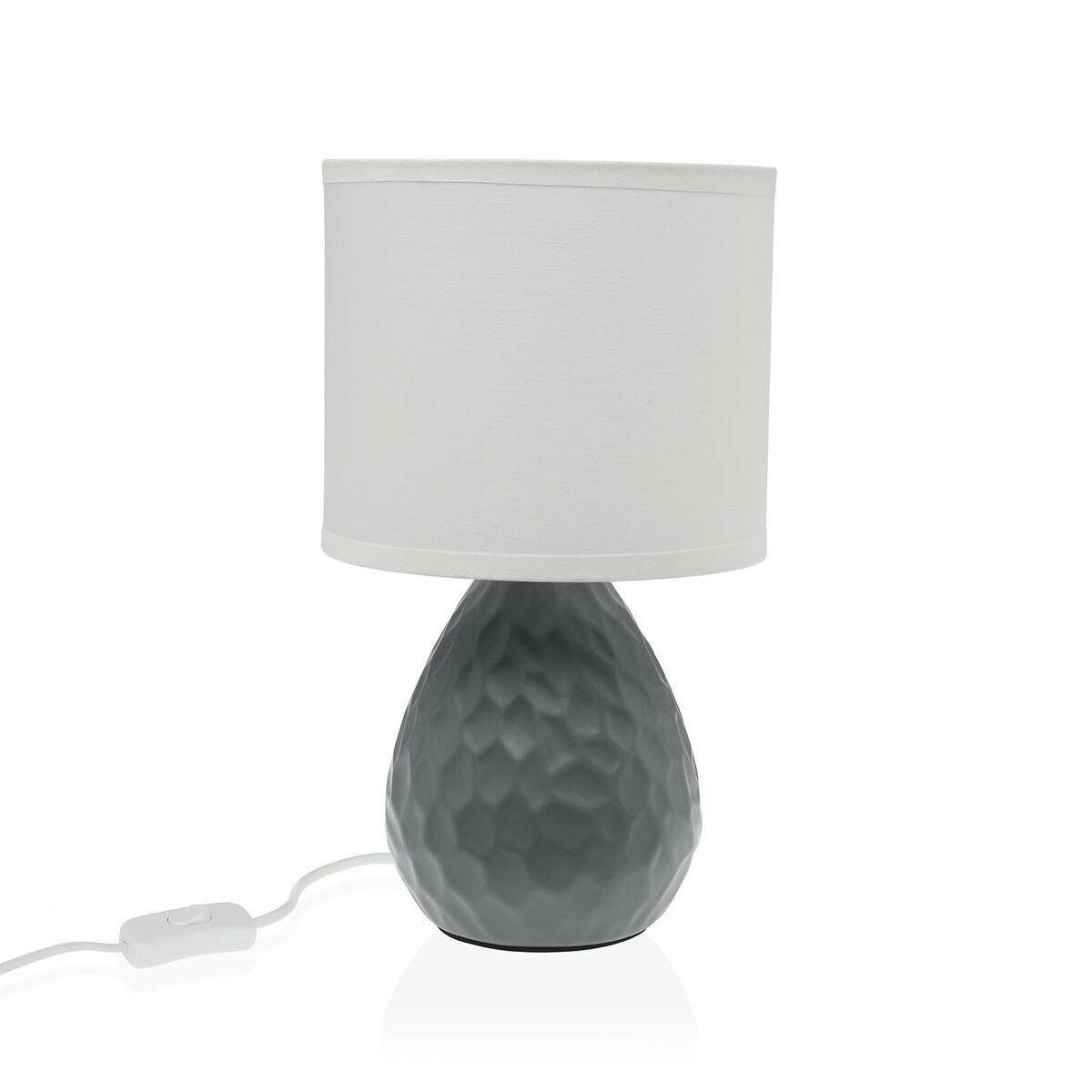 Bordlampe Versa Grå Hvid Keramik 40 W 15,5 x 27,5 cm