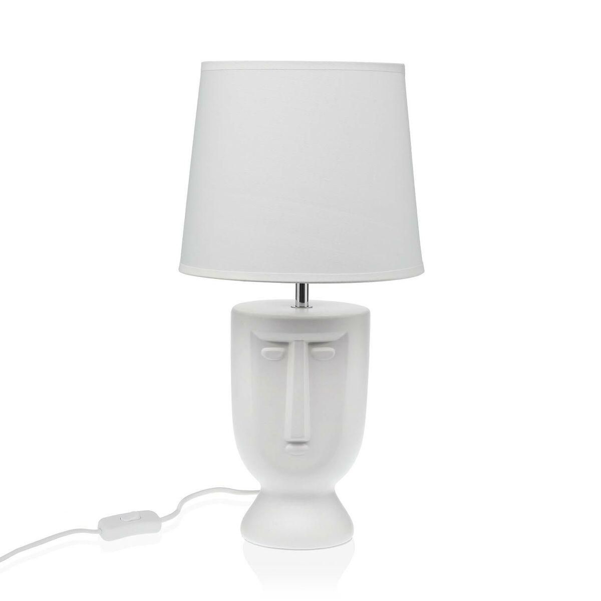 Bordlampe Versa Hvid Keramik 60 W 22 x 42,8 cm