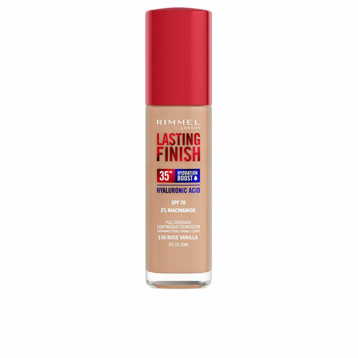 Flydende makeup foundation Rimmel London Lasting Finish Nº 150 Rose Vanilla Spf 20 30 ml