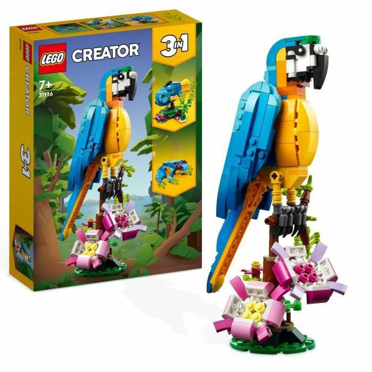 Playset Lego Creator 31136 Exotic parrot with frog and fish 3-i-1 253 Dele