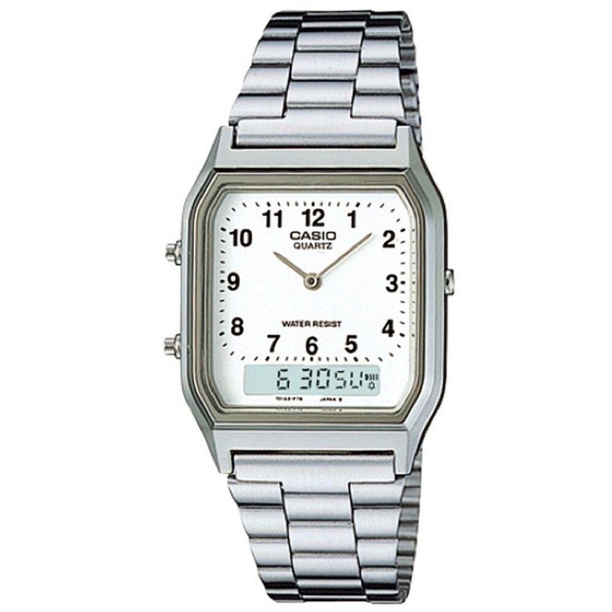 Herreur Casio COLLECTION ANA-DIGIT Sølvfarvet (Ø 30 mm)