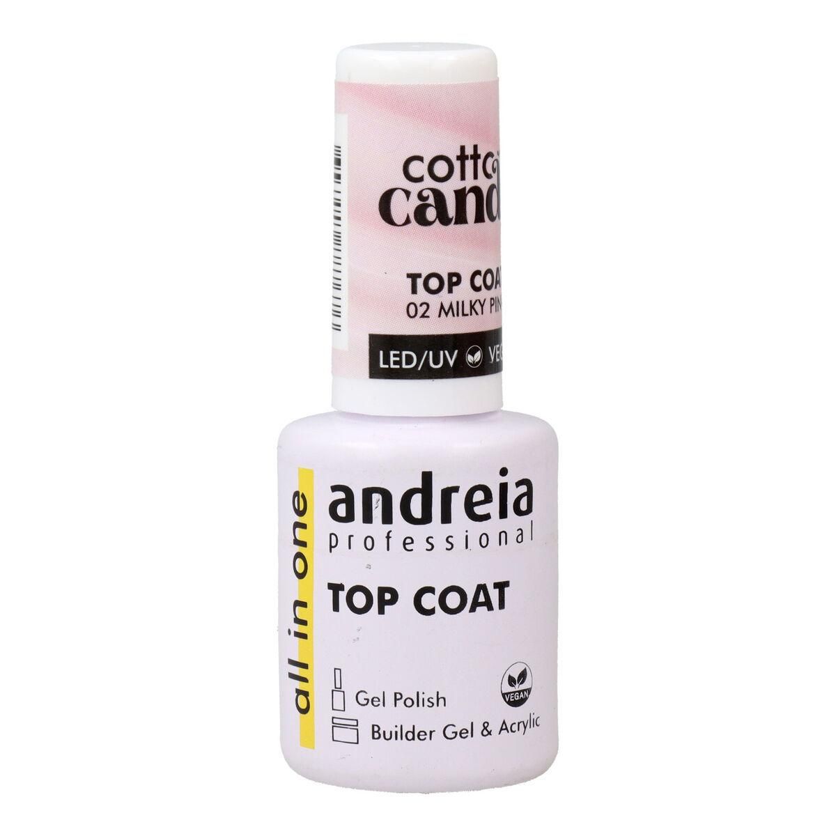 Neglelak Fikser Andreia Cotton Candy Top Coat Nº 02 Milky Pink 10,5 ml