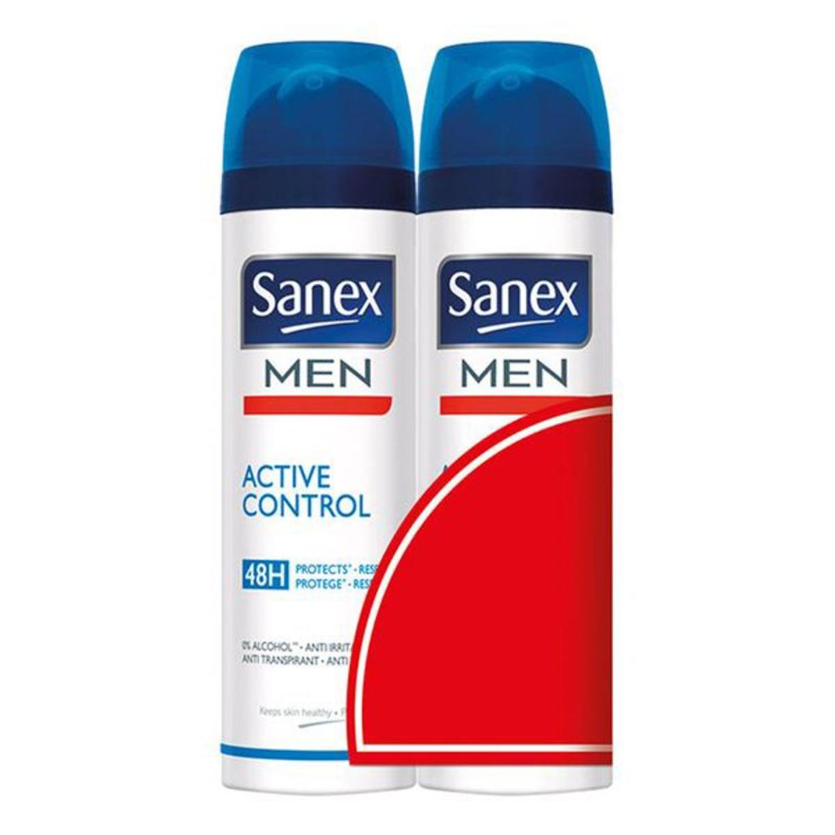 Spray Deodorant Men Active Control Sanex Men Active Control H (2 stk) 200 ml