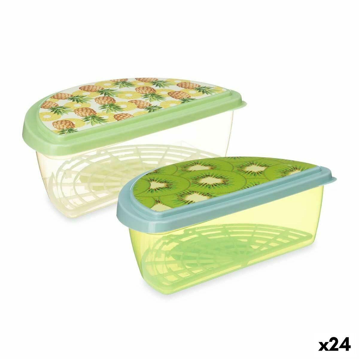 Madkasse Frugt Ananas Kiwi Plastik 23 x 8 x 13 cm (24 enheder)