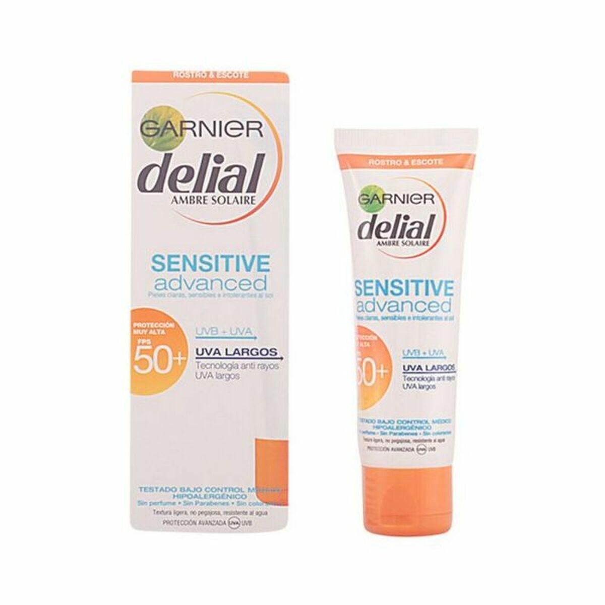 Solcreme til ansigtet Sensitive Delial SPF 50+ (50 ml) (Unisex) (50 ml)