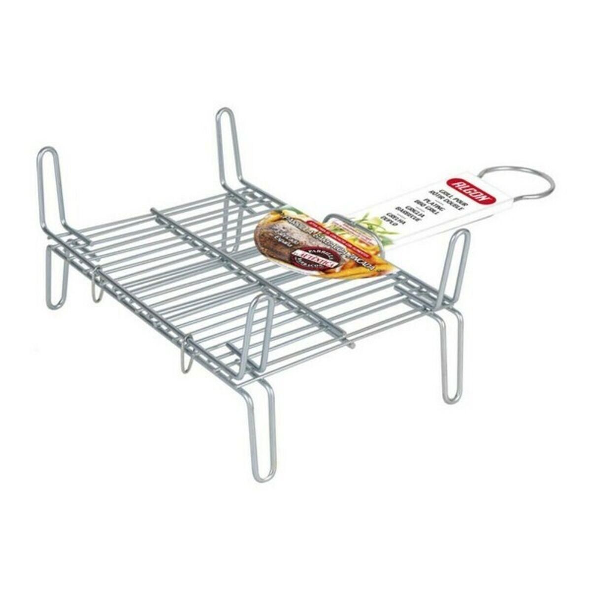 Grill Bbq Algon Dobbelt Stål 50 x 50 cm