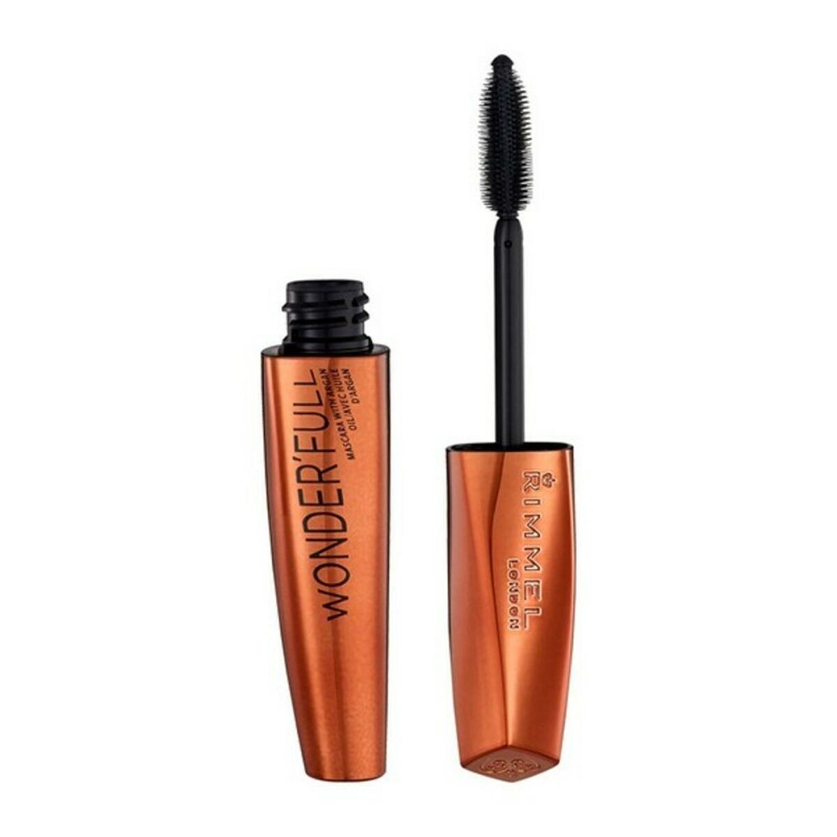 Mascara til Øjenvipper Wonder'full Argan Rimmel London 001 - Black - 12 ml