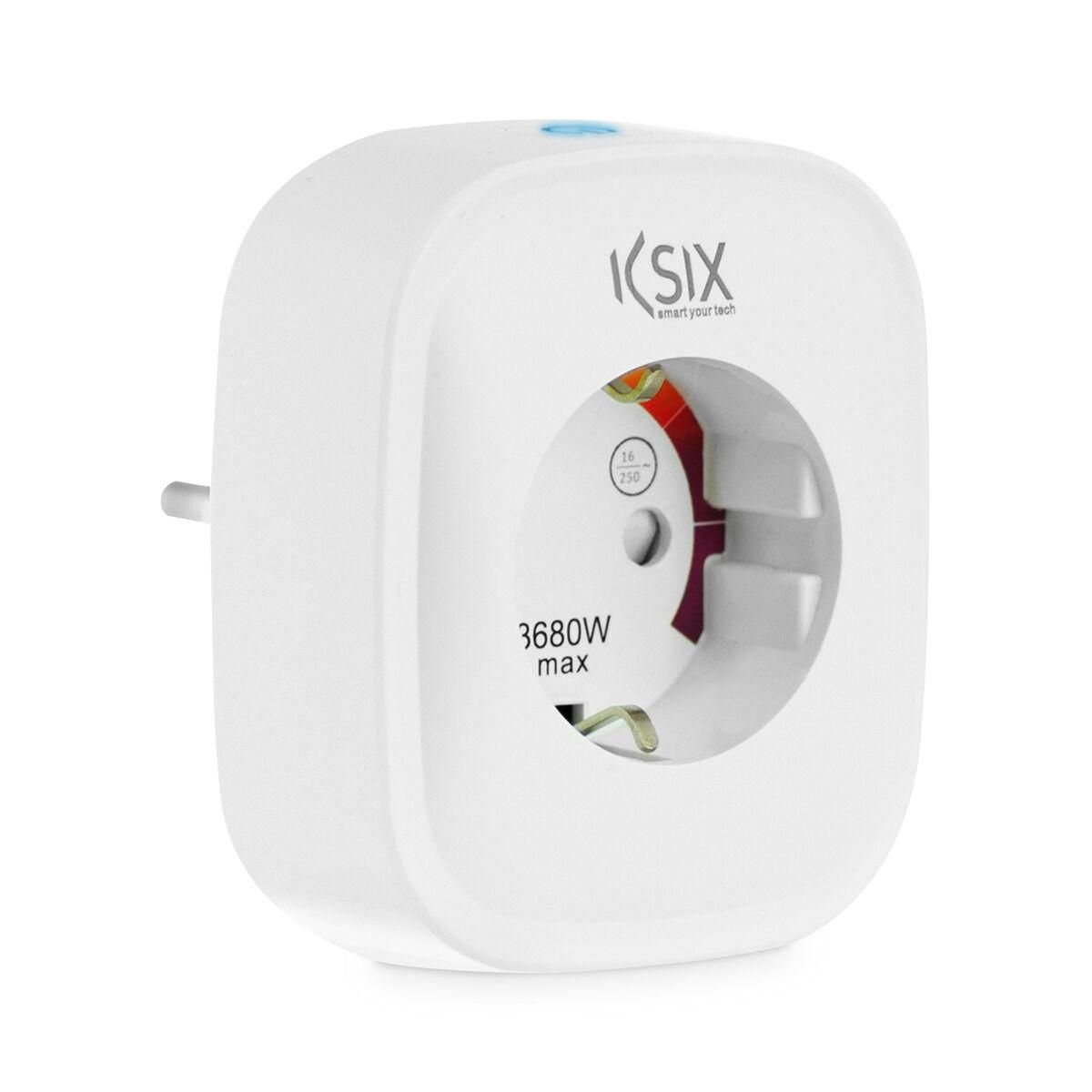 Smart-stik KSIX Smart Energy Slim WIFI 250V Hvid