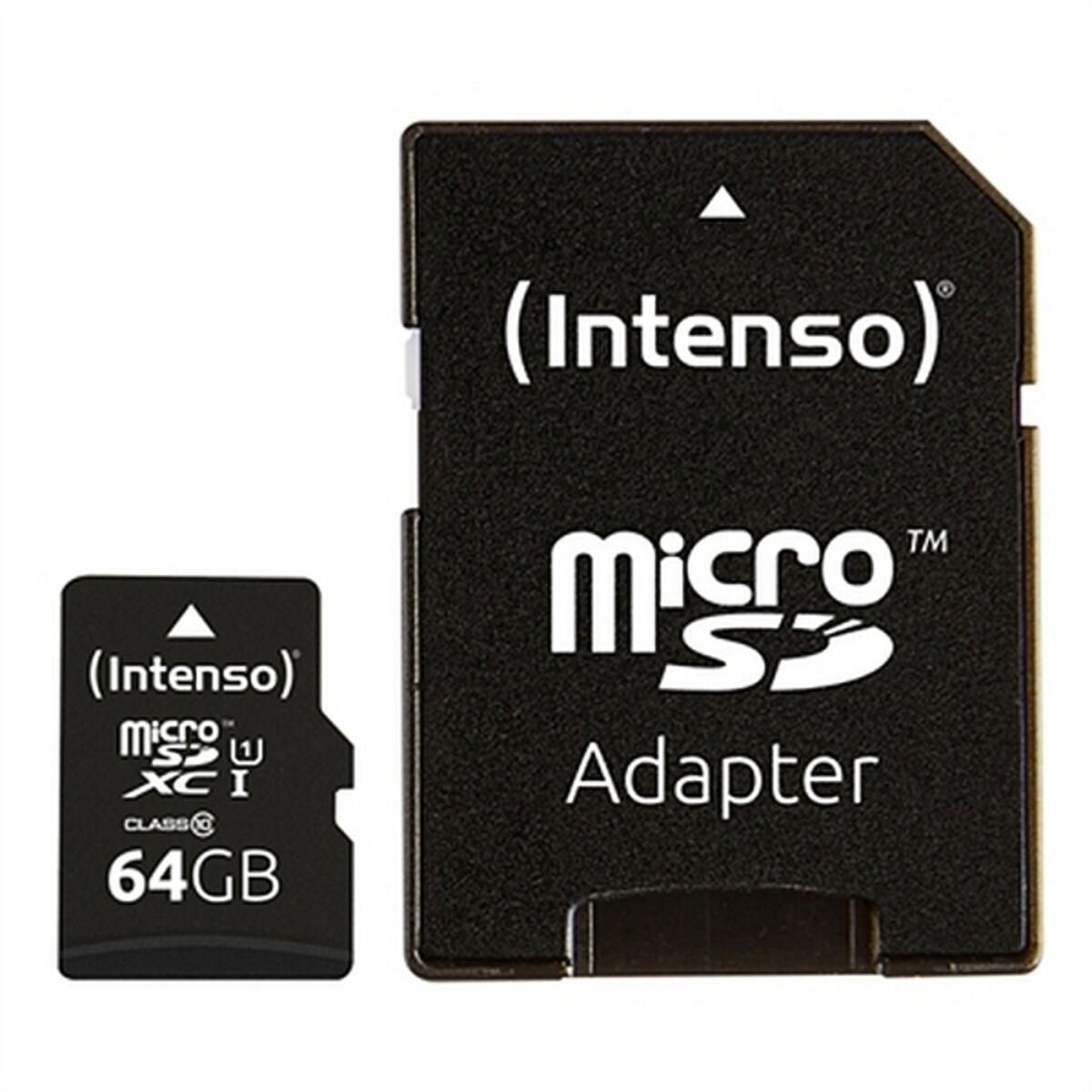 Mikro-SD-hukommelseskort med adapter INTENSO 34234 UHS-I XC Premium Sort 128 GB