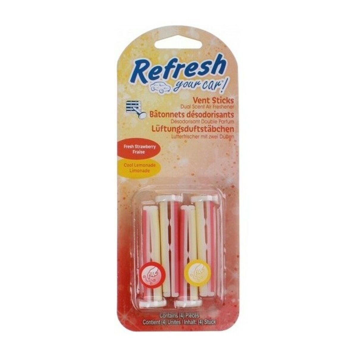 Luftfrisker til Bilen California Scents Vent Sticks Jordbær Citron (2 stk)