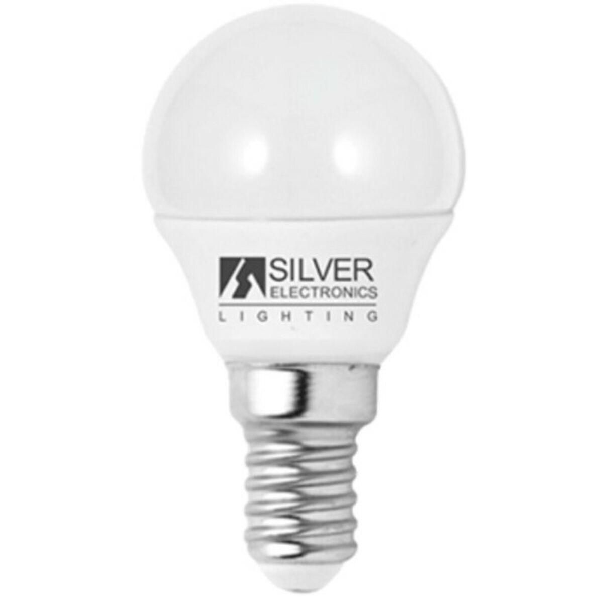 Sfærisk LED pære Silver Electronics Eco E14 5W 3000K