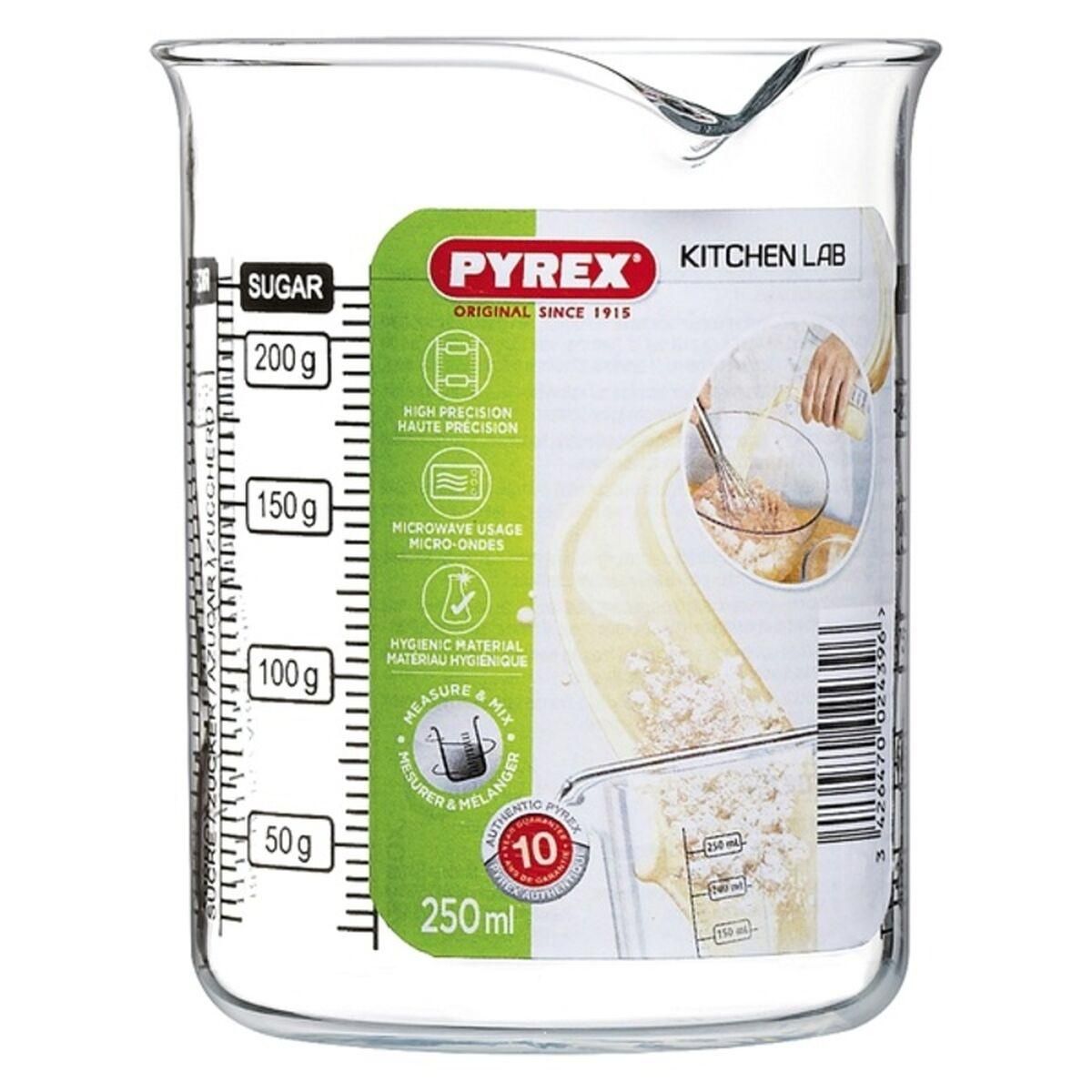 Målebæger Pyrex Kitchen Lab Glas 0,25 L