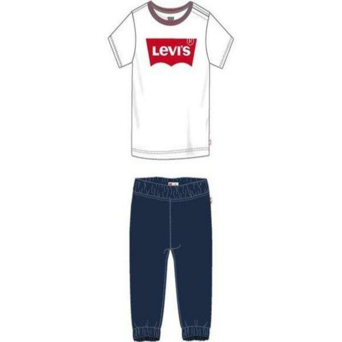 Sportstøj til Baby TWILL JOGGER Levi's 6EA924-001 Hvid 12 måneder