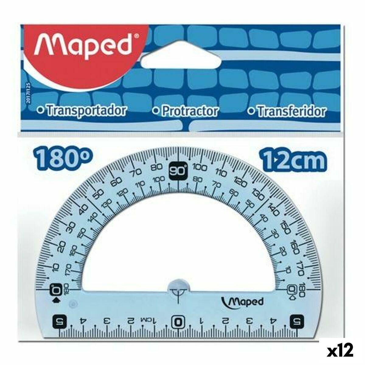 Halvcirkel Maped Geometric 180º Sæt Plastik (12 enheder)