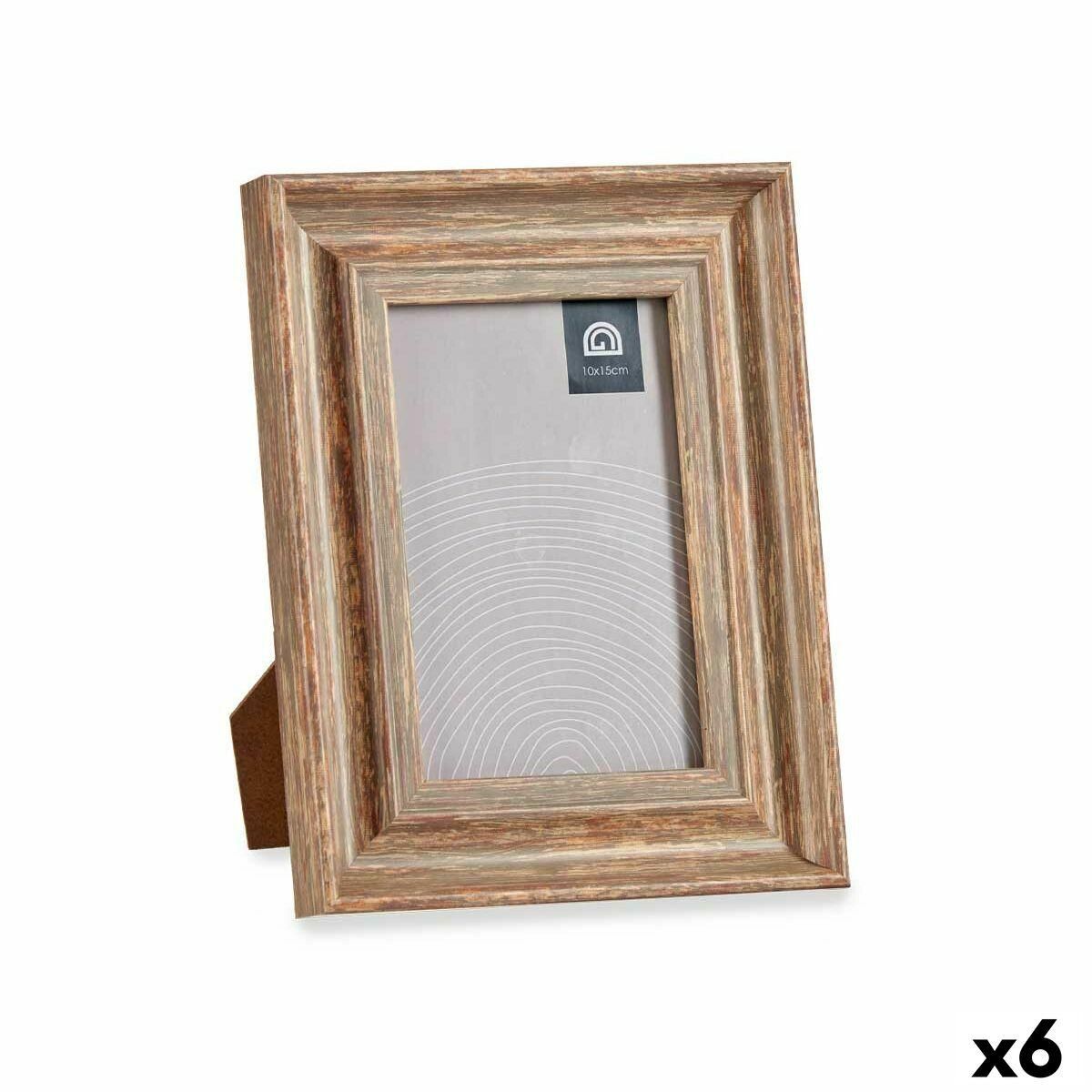 Fotoramme Krystal Træ Brun Bronze Plastik (16,5 x 2 x 21 cm) (6 enheder)