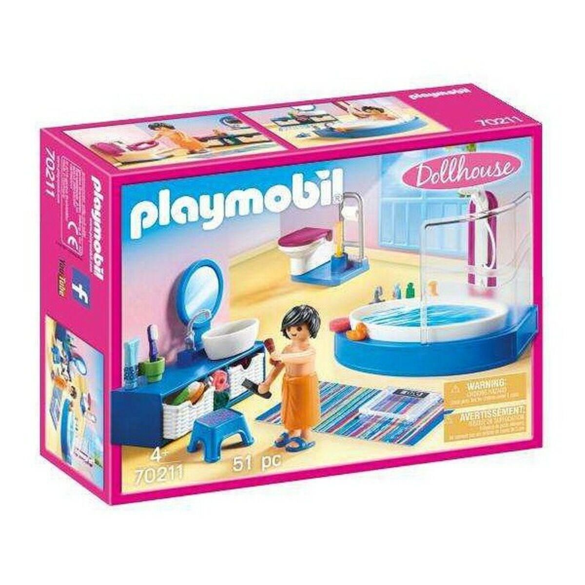 Playset Dollhouse Bathroom Playmobil 70211 Toiletter (51 stk)