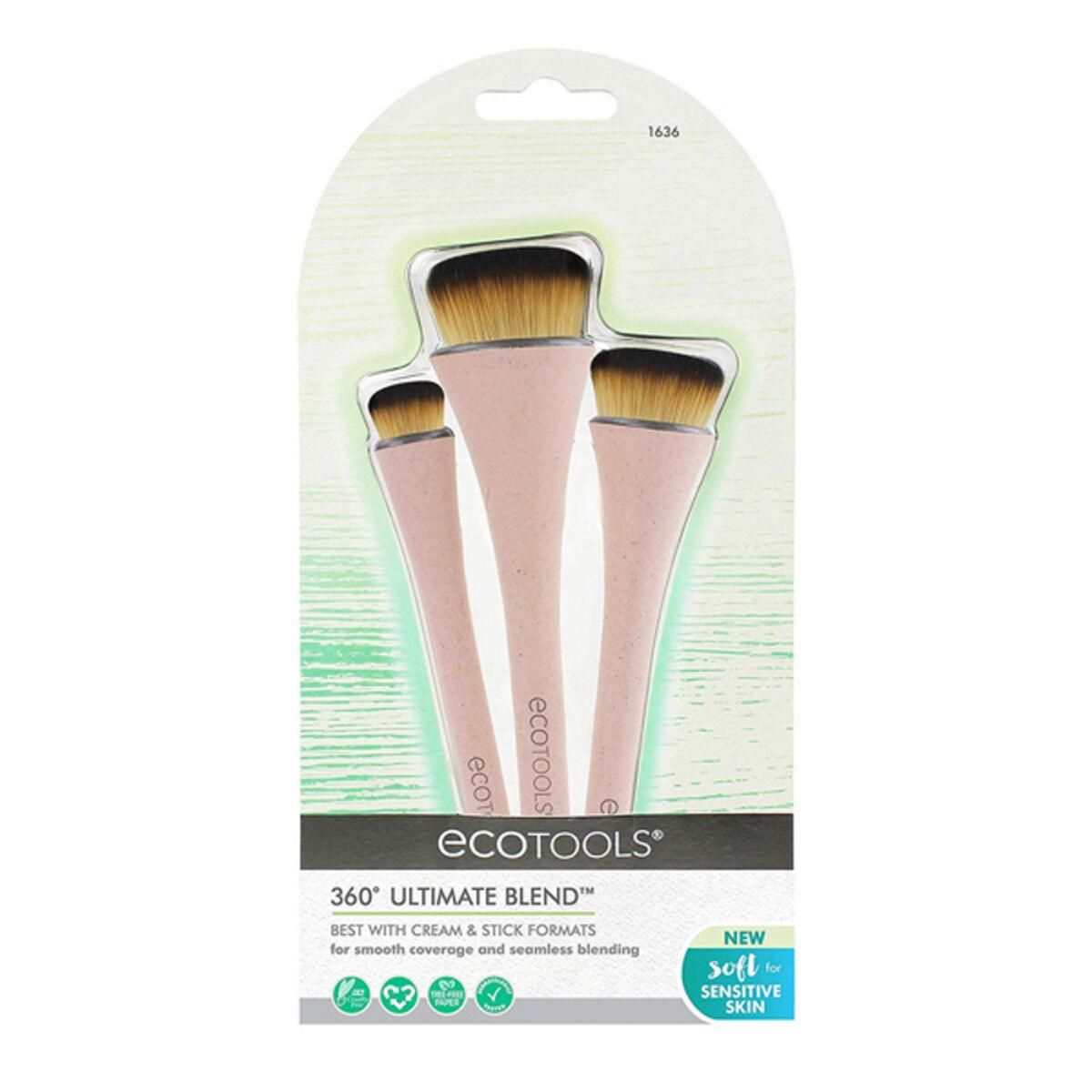 Makeup børste 360º Ultimate Ecotools 1636 (2 stk) 3 Dele