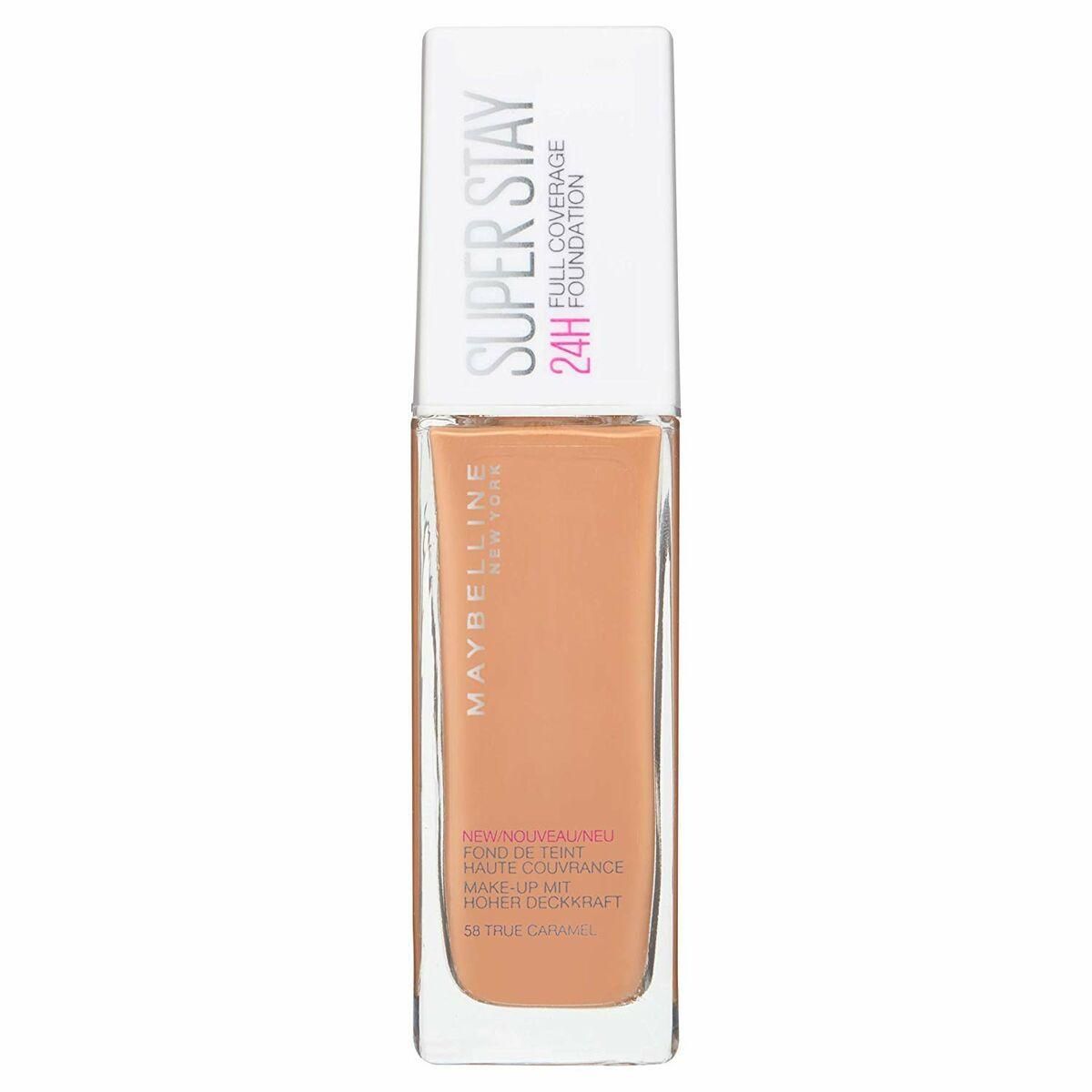 Flydende makeup foundation Superstay Maybelline Full Coverage 58-true caramel (OUTLET A+)