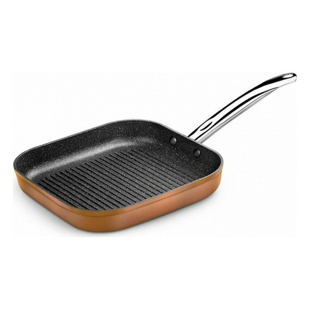 Pande Stegning med Stråler Monix M740030 Grill 28 cm Smedet aluminium (4 Dele) (4 enheder)