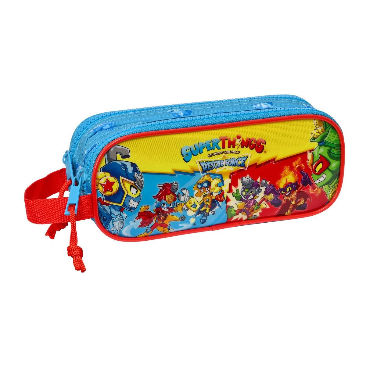 Dobbelt carry-all SuperThings Rescue force Blå 21 x 8 x 6 cm