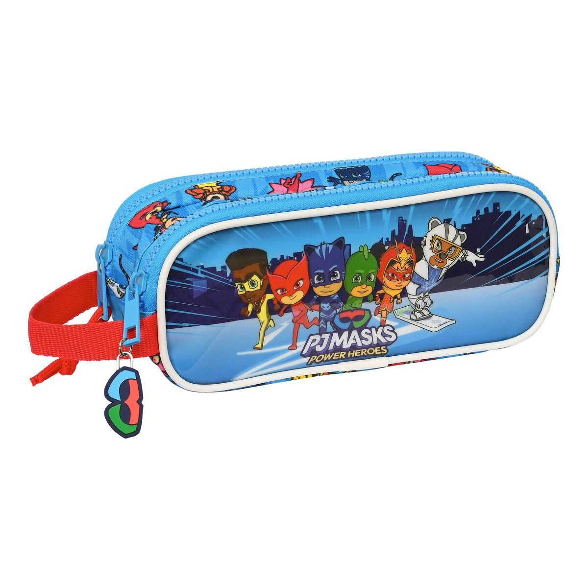 Dobbelt carry-all PJ Masks Blå 21 x 8 x 6 cm