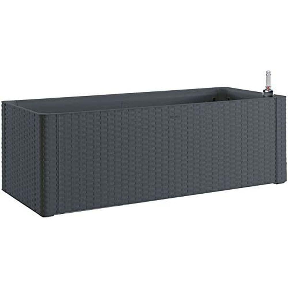 Selvvandende planter Stefanplast Natural Delux Rektangulær Antracit 100 x 43 x 33 cm