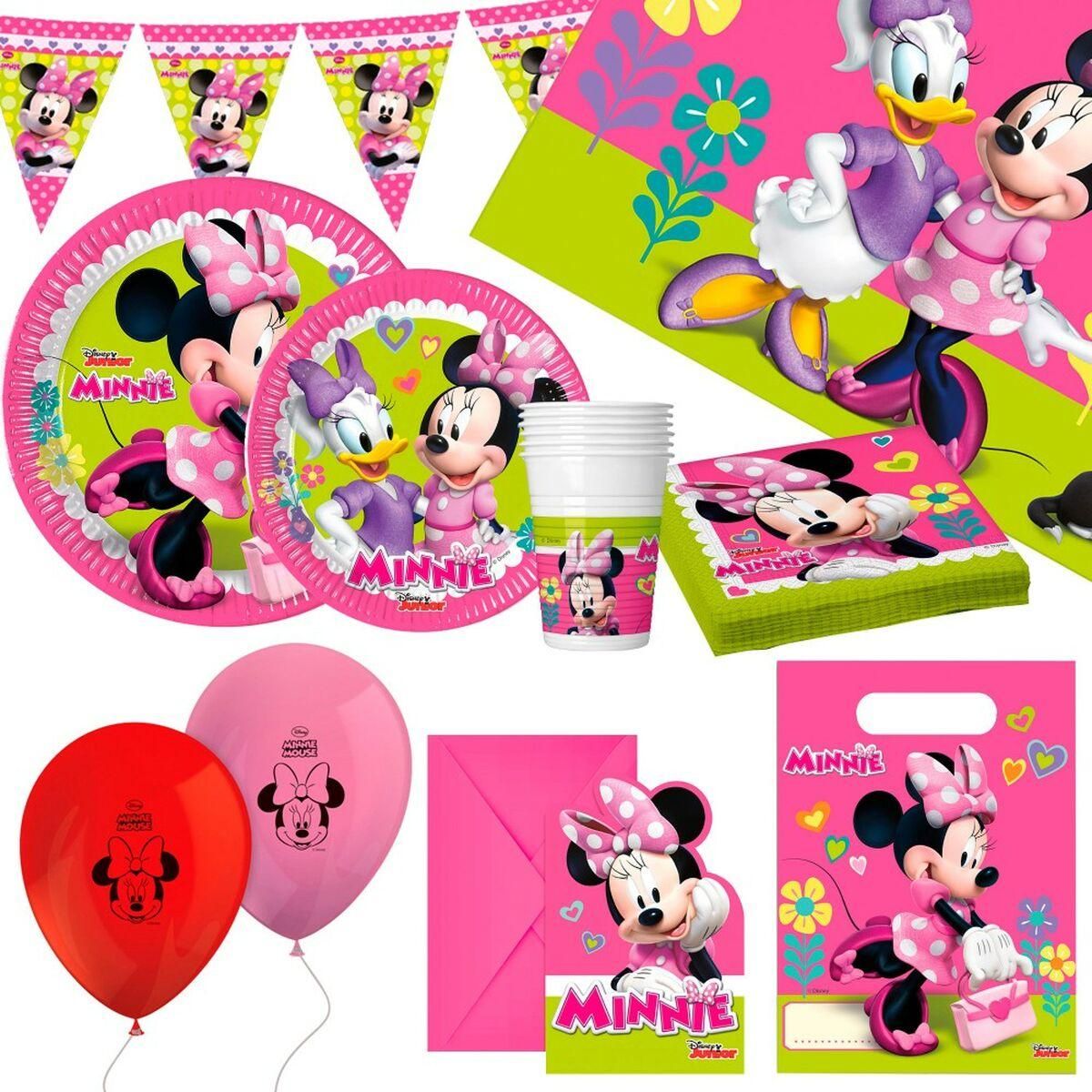 Sæt med Produkter til Fest Minnie Mouse 66 Dele