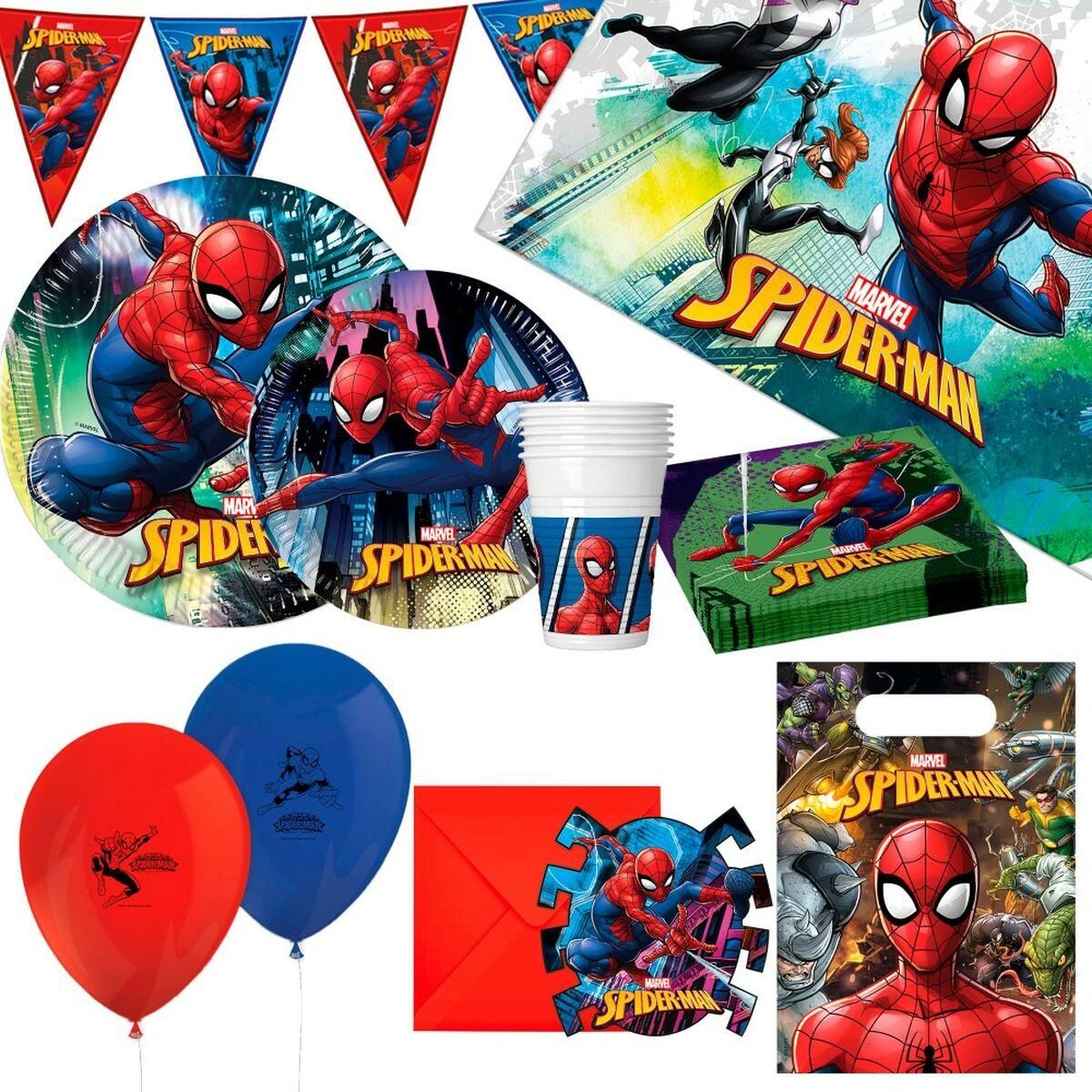 Sæt med Produkter til Fest Spider-Man 66 Dele