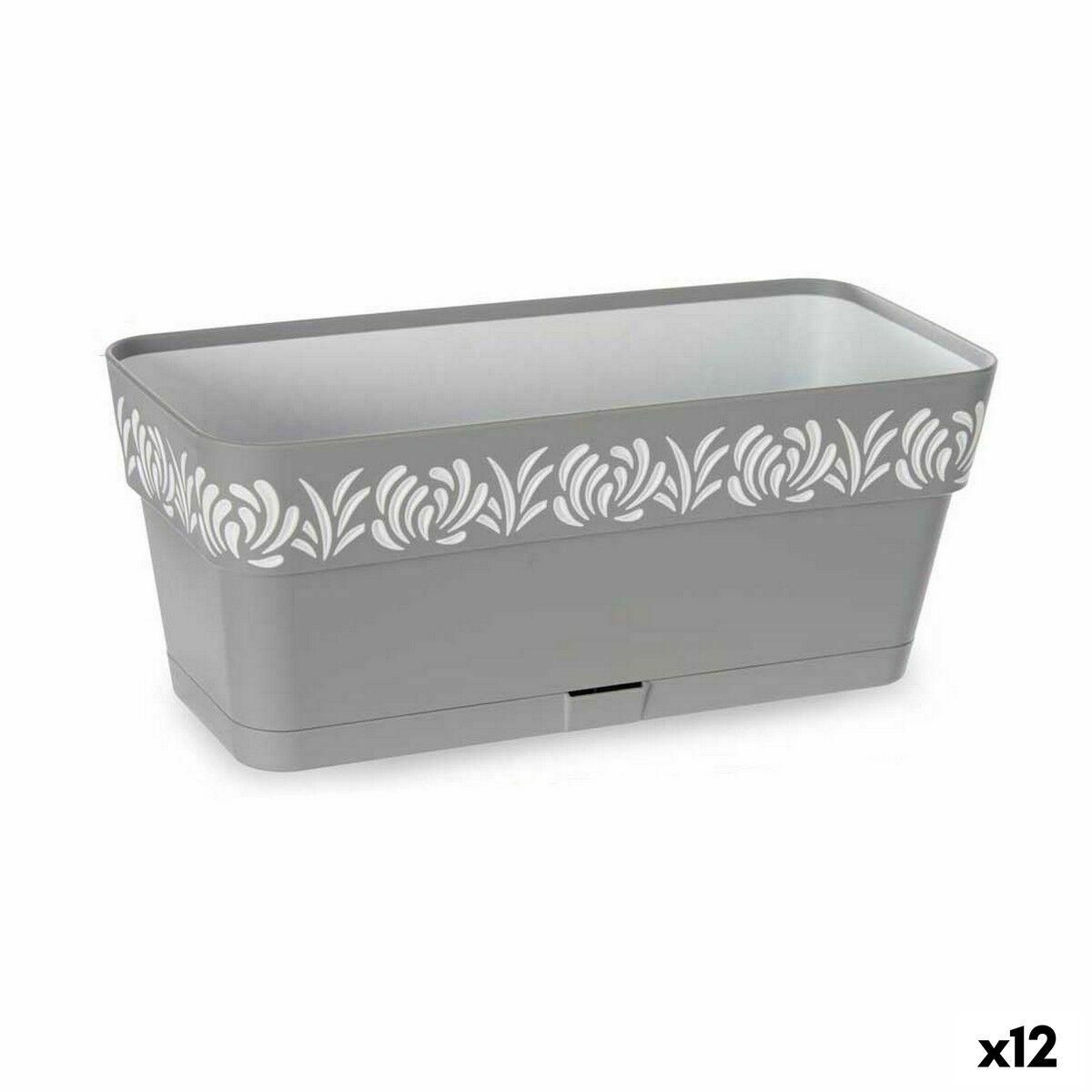 Selvvandende planter Stefanplast Gaia Grå Plastik 13,3 x 12,3 x 29,3 cm (12 enheder)