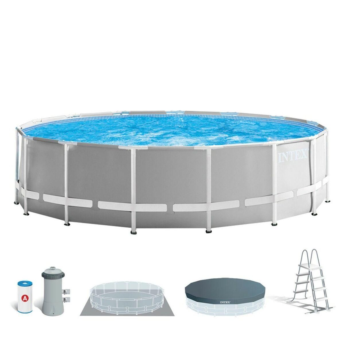 Pool Aftageligt Intex 26726GN 457 x 122 x 457 cm