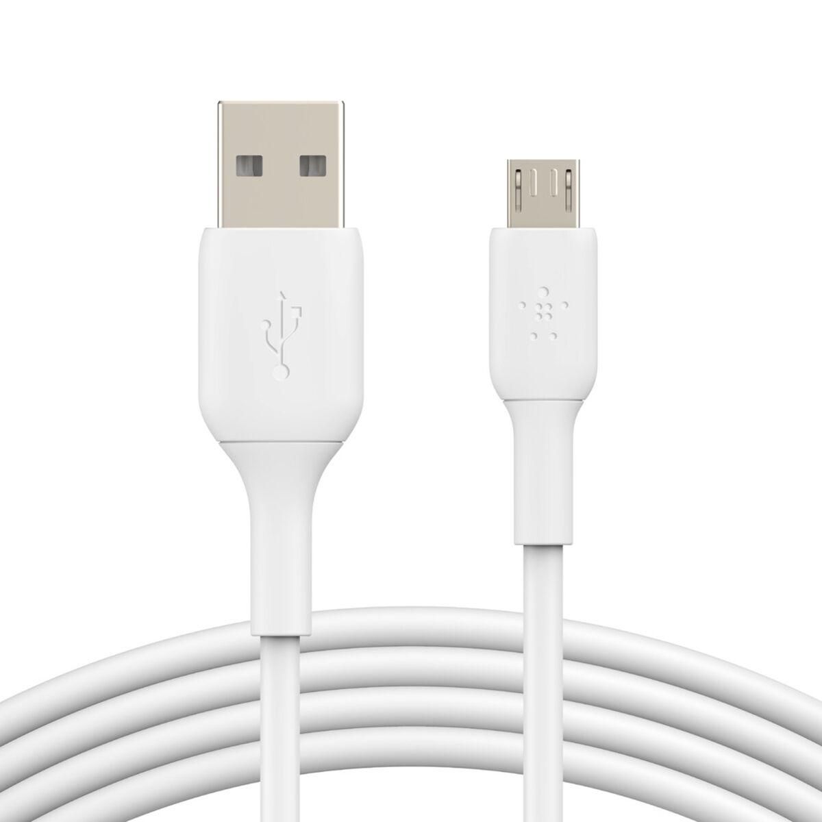 USB-kabel til micro USB Belkin CAB005BT1MWH 1 m Hvid