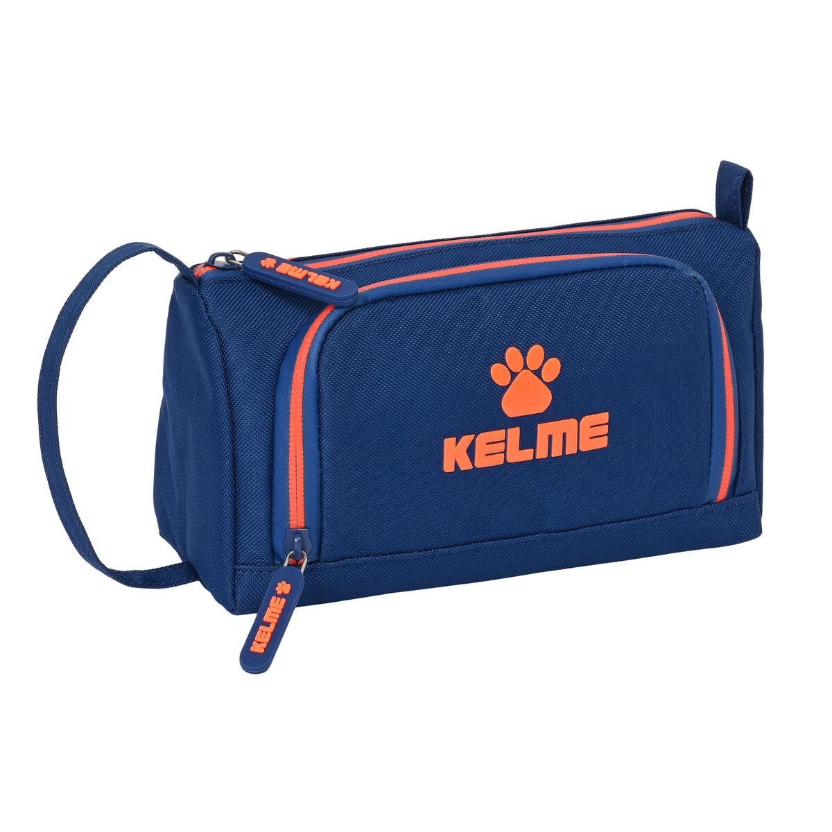 Penalhus med Tilbehør Kelme Navy blue Orange Marineblå 20 x 11 x 8.5 cm (32 Dele)