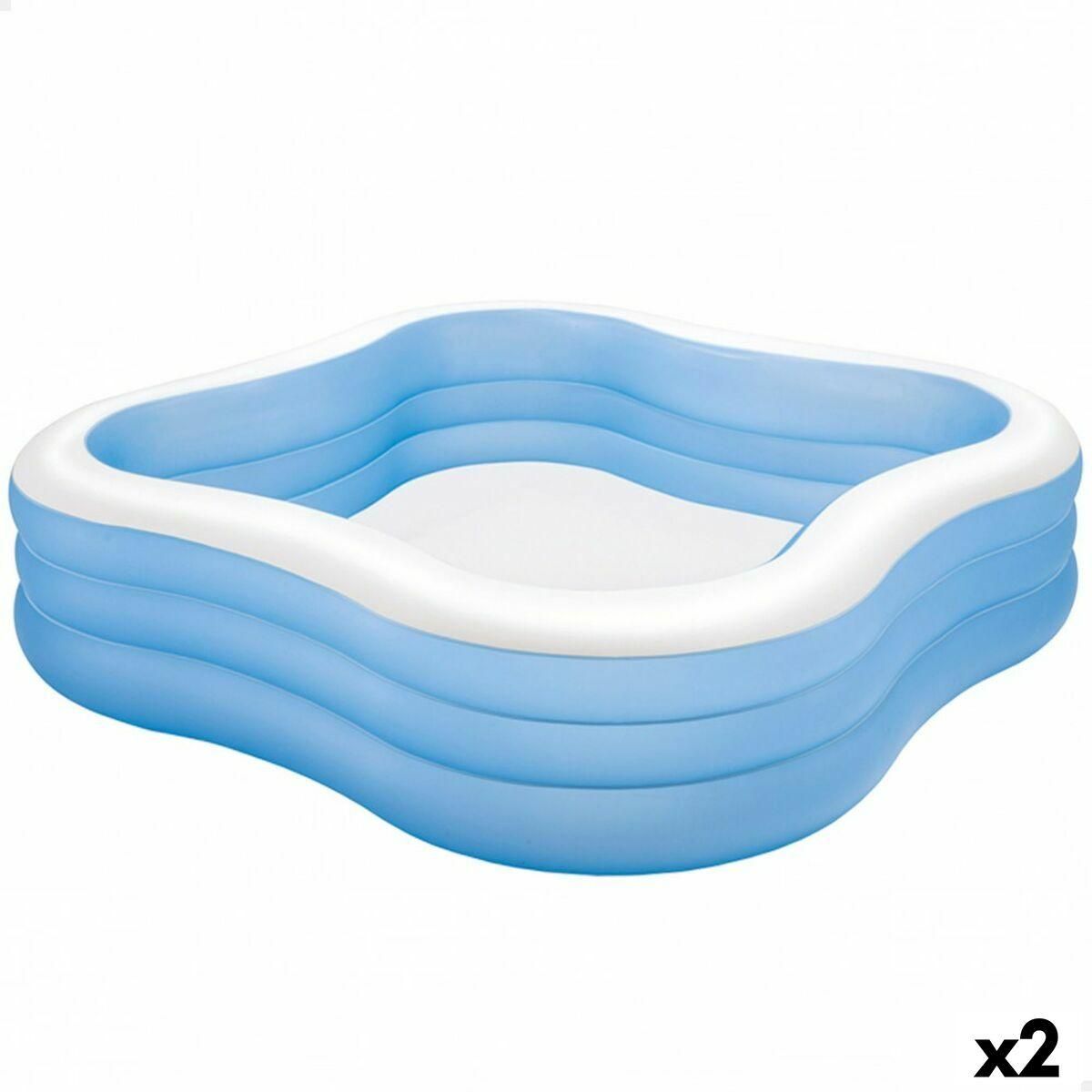 Oppustelig Pool Intex Blå 1250 L 229 x 56 x 229 cm (2 enheder)