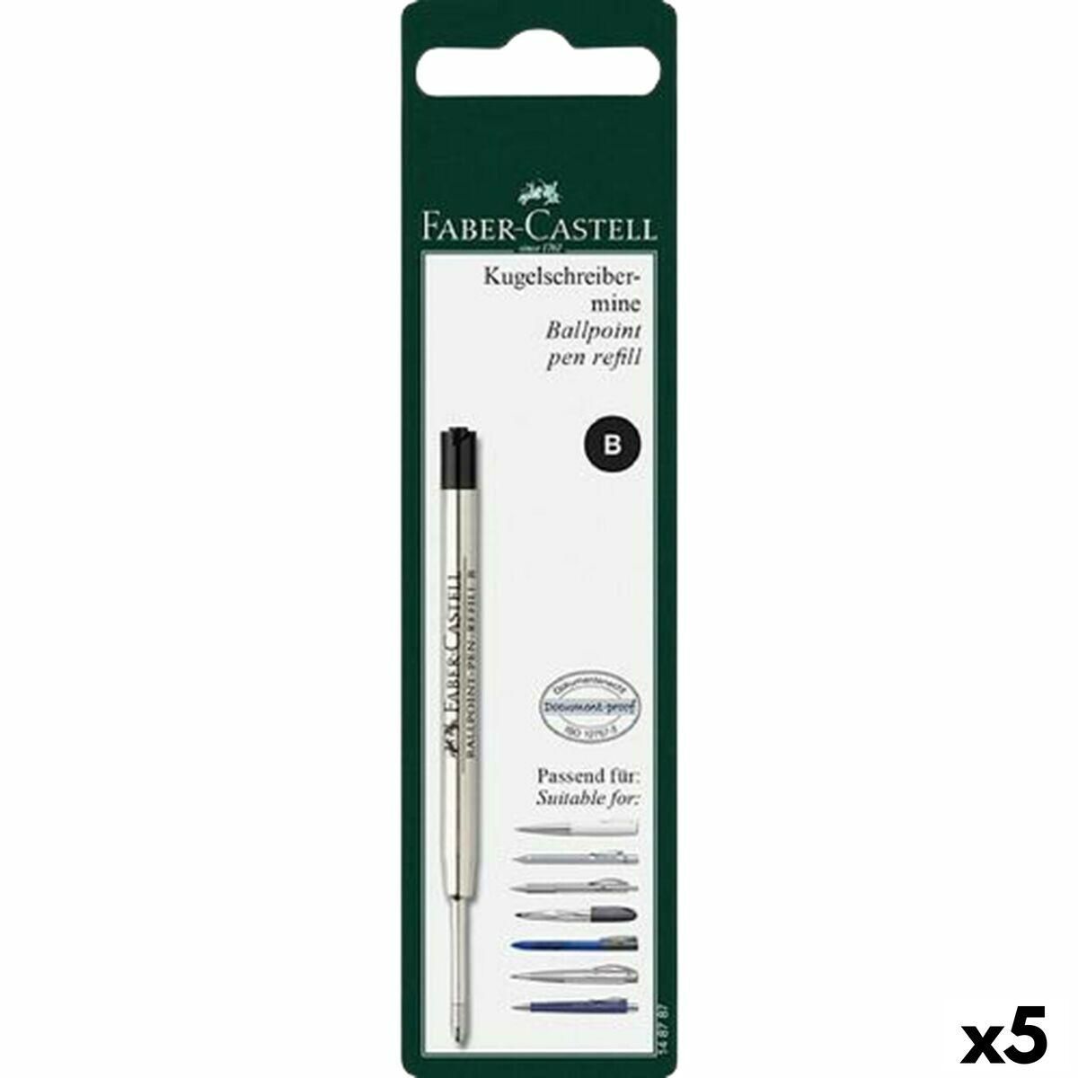 Udskiftninger Faber-Castell Kuglepen Sort (5 enheder)