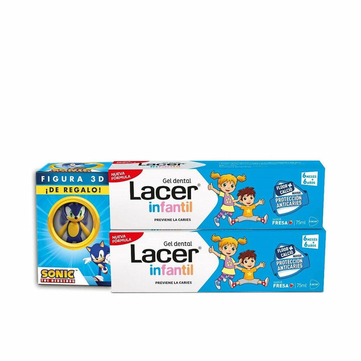 Tandpasta Lacer Infantil 75 ml Jordbær 2 enheder