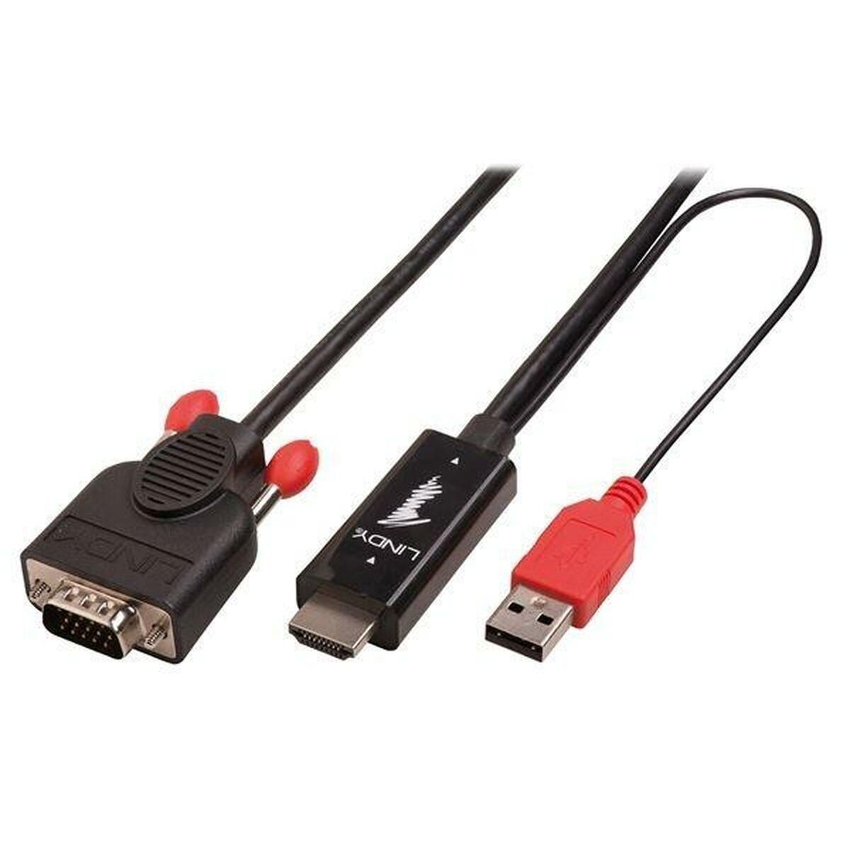 HDMI til VGA LINDY Sort 2 m