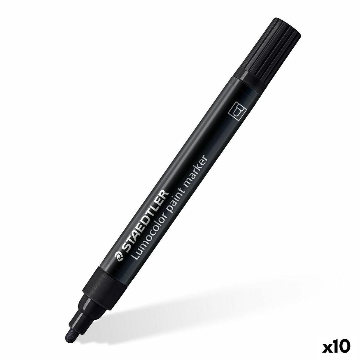 Sprittusch Staedtler Lumocolor Sort (10 enheder)